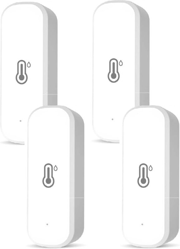 WiFi Thermometer Hygrometer, 4er Pack Tuya Smart WiFi Temperatur- und Feuchtigkeitssensor, Intelligenter Raumtemperaturm...
