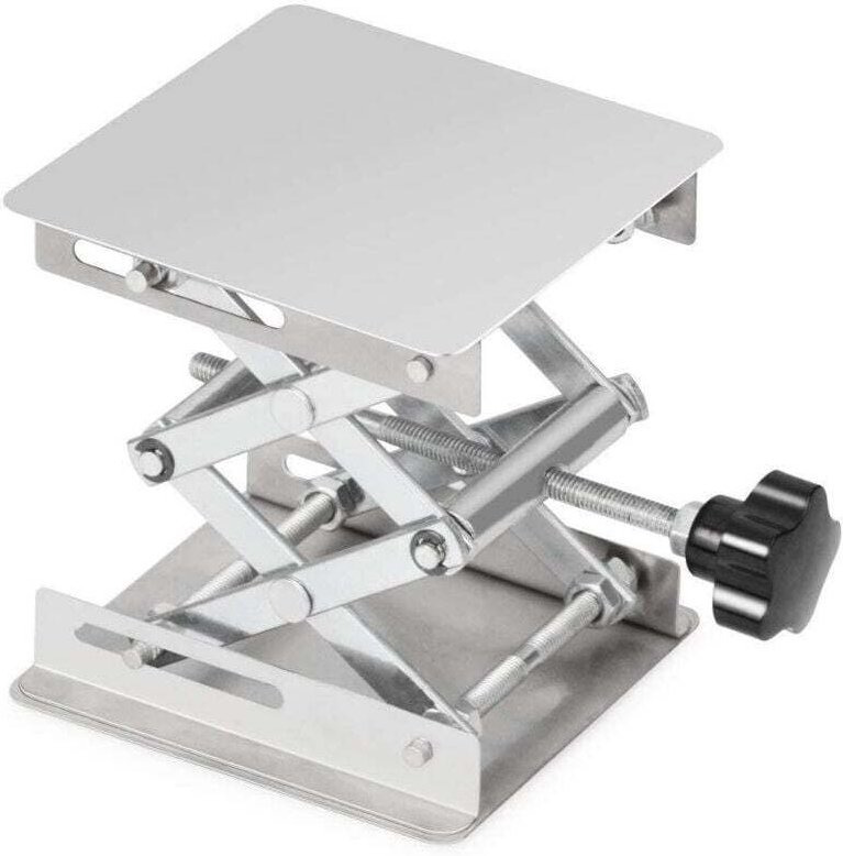 Plateforme élévatrice de laboratoire, plateforme élévatrice de laboratoire en acier inoxydable, 100 x 100 mm, hauteur de...