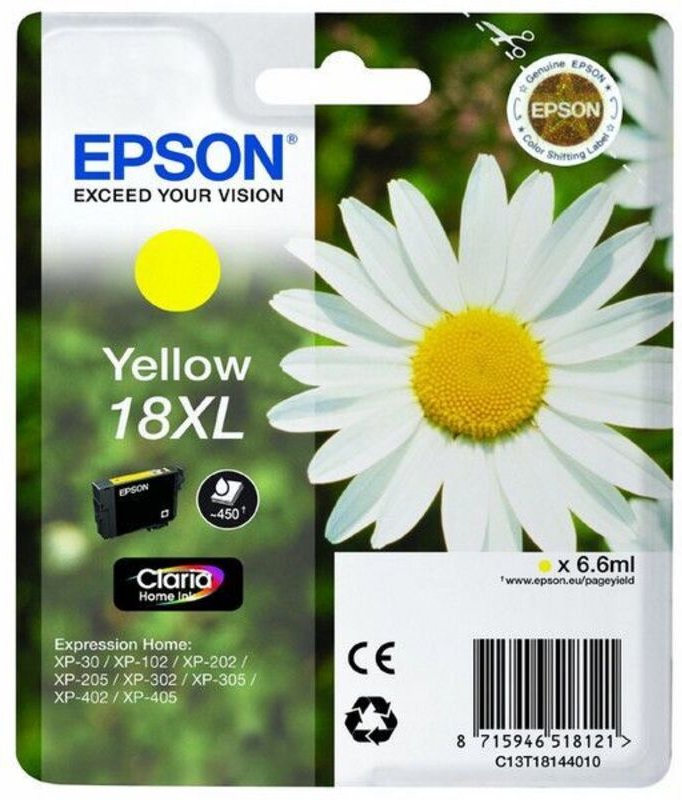 Tintenpatrone Originalzubehör 18XL ca. 450 Seiten gelb 6,6ml