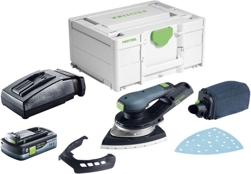 Festool DTSC 200-Basic Akku Deltaschleifer 18 V 145 x 195 mm Brushless + 1x Akku 4,0 Ah + Ladegerät + Systainer