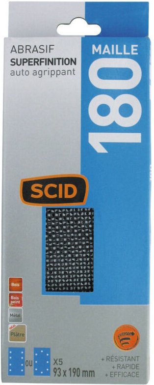 Selbstklebende Schleifpapierplatte 93 x 190 mm 180 5