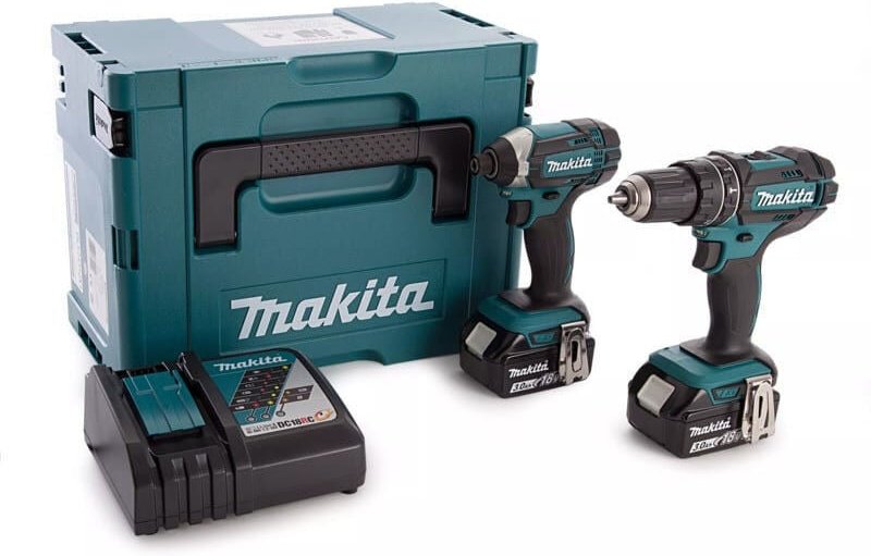 Makita - dlx 2131 JX1 Akku Kombo Kit 18 v mit dhp 482 62 Nm + dtd 152 165 Nm + 3x Akku 3,0 Ah + Ladegerät + Makpac