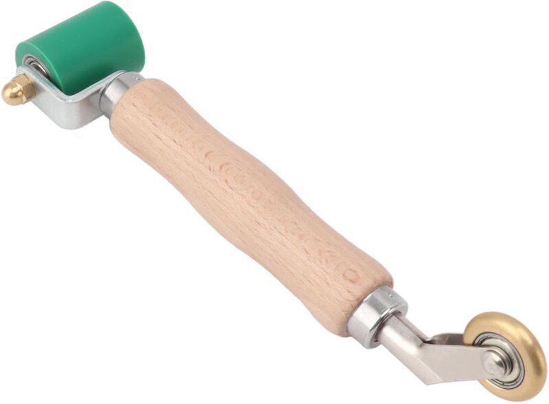 Eosnow 40 mm Silikon Nahtrollen Dual verwenden Messingradholz Griff Tapete flach für PVC -TPO -Schweißgrün