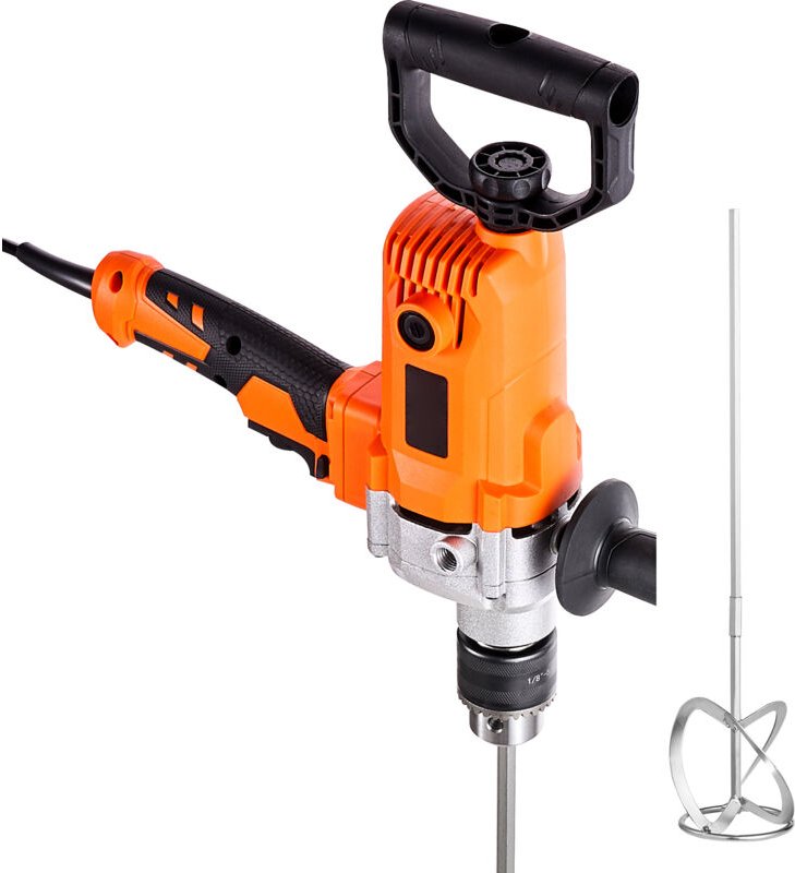 Mophorn Elektrische Bohrmaschine 15,89 mm 1200 W mit Mixer-Set, 750 U/min, 3,2 A, Mischbohrmaschine mit D-Griff zum Bohr...