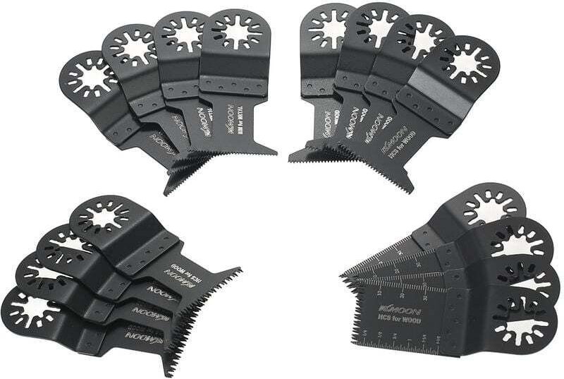 Tigrezy - 16-teiliges Mix-Set für oszillierende Sägeblätter, Multi-Tool-Webs für