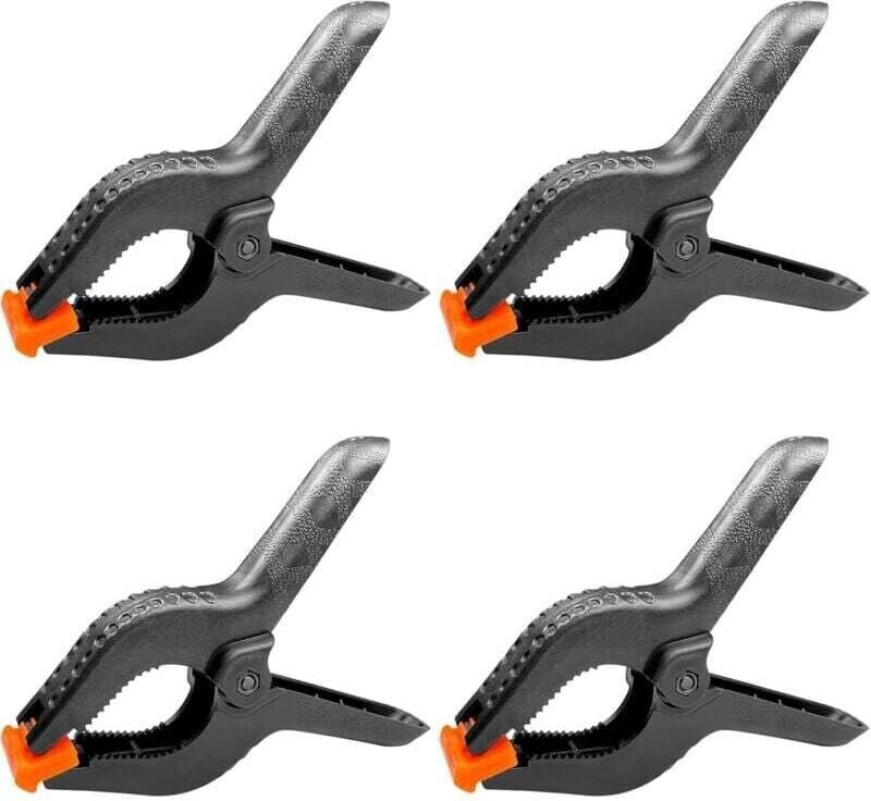 4-teilige 158 mm (6 Zoll) Kunststoff-Federklemme, hohe Klemmkraft, maximale Öffnungsweite 65 mm, Klemme mit beweglichen ...