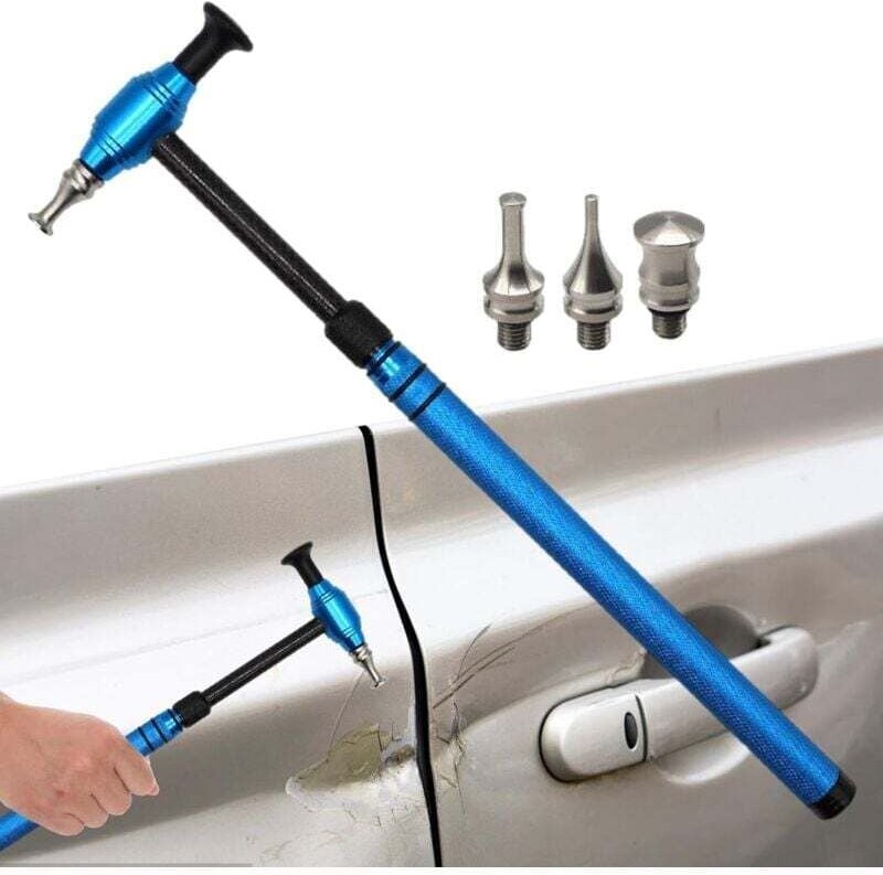 Werkzeugset zur Reparatur von Autodellen, Teleskophammer aus Aluminiumlegierung mit 5 Knopfköpfen, Set zur lackschadenfr...