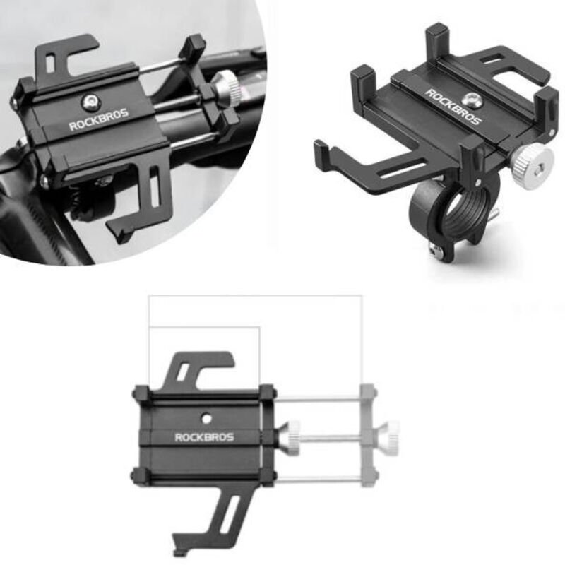 ROCKBROS Handyhalterung aus Metall für Fahrräder (699-BK) schwarz