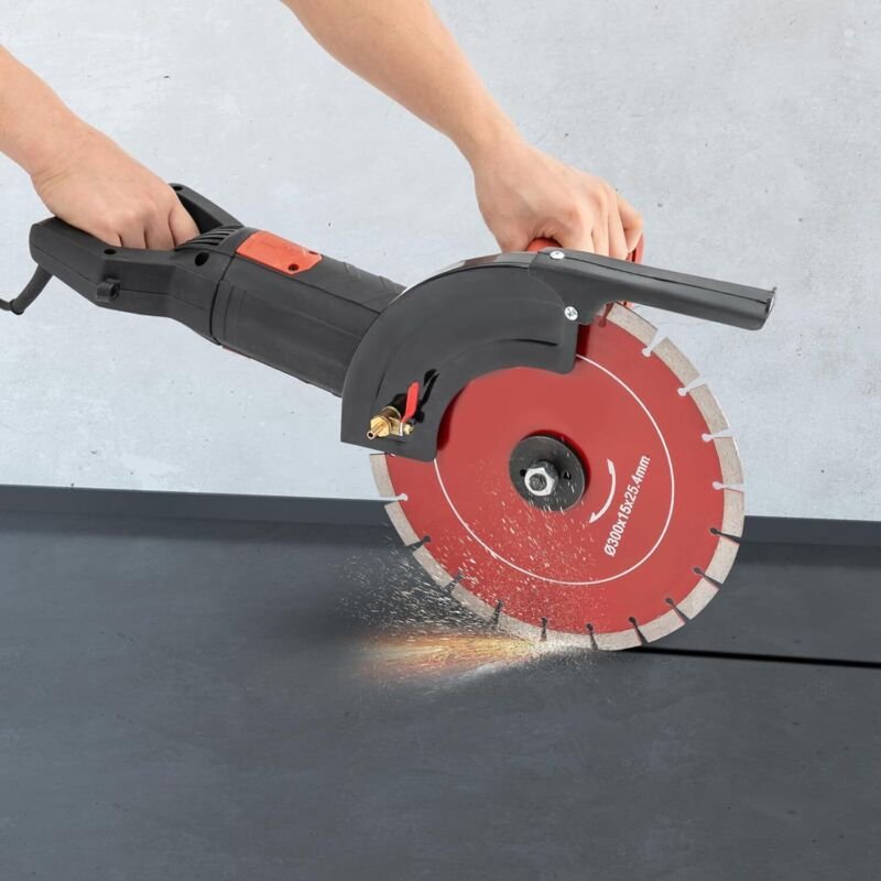 Steinschneidemaschine 3000W Betonsäge Elektrische Steinsäge mit 12 inch Diamantblatt 4300r/min Steintrennsäge Nassschnei...