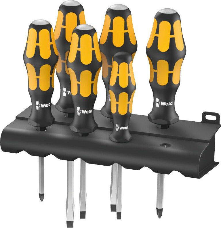 932/6 Schraubmeisselsatz 6-teilig + Rack - Wera