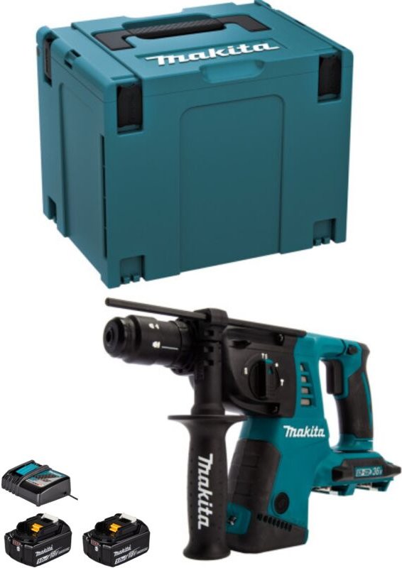 Makita DHR264RTJ Akku-Kombihammer, 2x Akku BL 1850 und Ladegerät