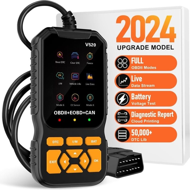 Herramienta de diagnóstico de escáner OBD2 profesional, lector de código de luz del motor con reinicio OBDII/EOBD herram...