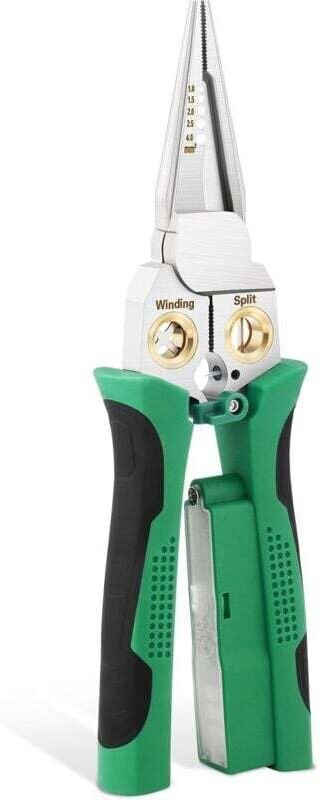 Spellafili 8 in 1 con tester di tensione, spelafili, crimpatrice e divisore, spelafili AWG 10-18 per lavori elettrici