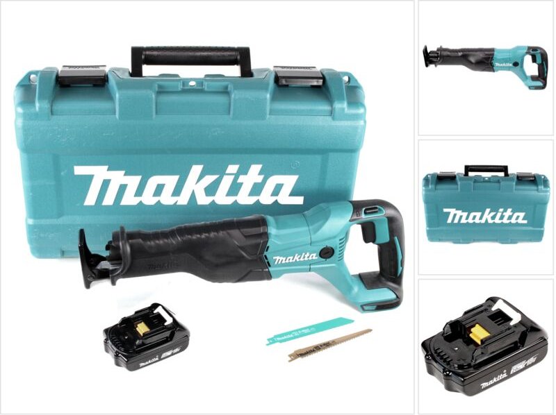 Makita DJR 186 A1K Akku Reciprosäge Säbelsäge 18 V + 1x Akku 2,0 Ah + Koffer - ohne Ladegerät
