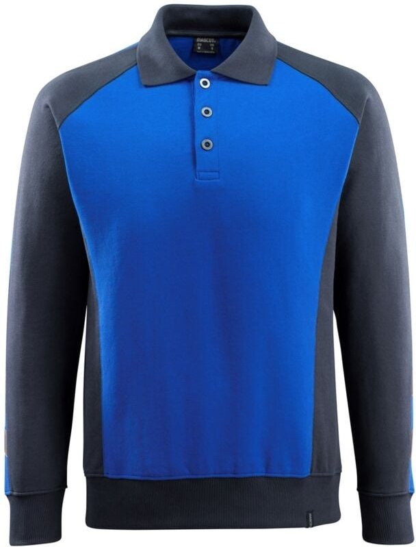 Mascot Polo-Sweatshirt MAGDEBURG UNIQUE langarm 50610 Gr. 3XL kornblau/schwarzblau