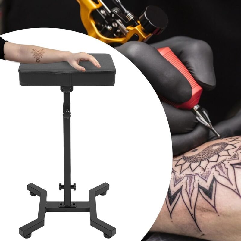 Tattoo Arm Armhalter, Höhe- und Winkelverstellbare Armhalter mit Rutschschutzmatte