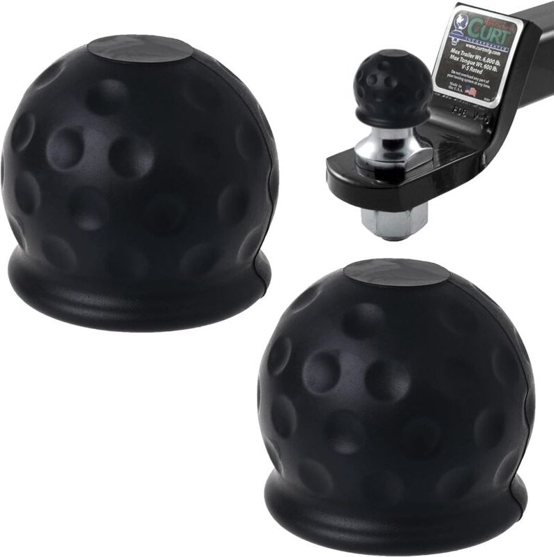 2-teiliges Set: Abdeckung für Anhängerkupplung, Schutz für Anhängerkupplung, universelle Gummischutzabdeckung für Anhäng...