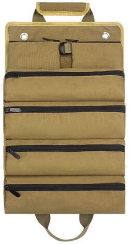 Thumbnail - Kaki gerollte Eisenwarentasche Garten Elektriker Tischler Eisenwarentasche verdickte Eisenwarenwerkzeugtasche Auto Werkz...