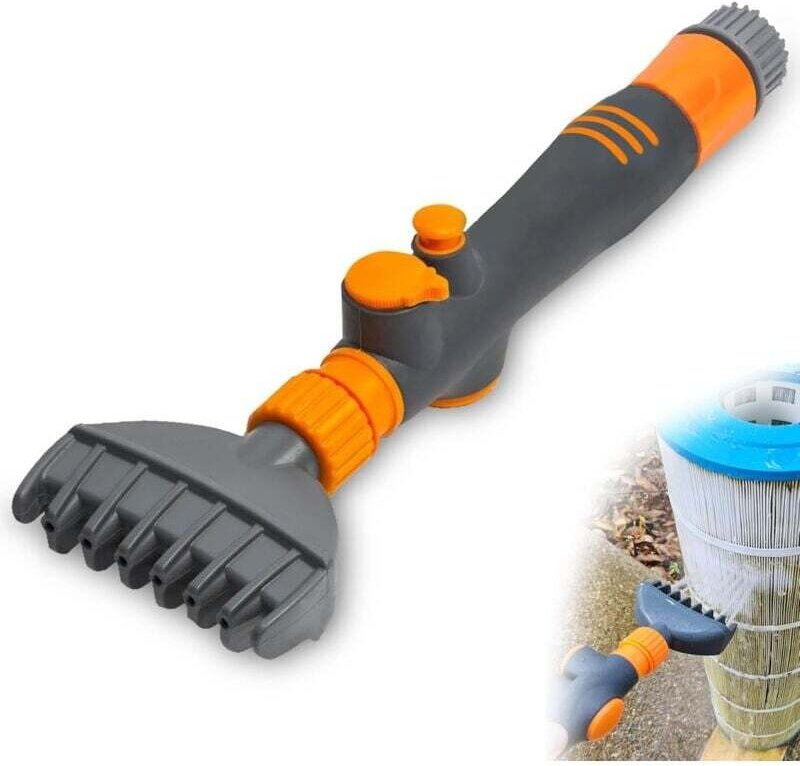 Vtizikl Brosse de nettoyage pour cartouche de filtre de piscine durable pour enlever les débris et la saleté du filtre d...