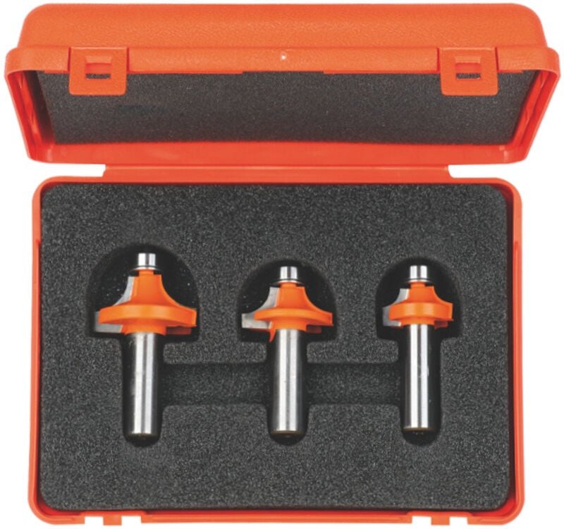 838.501.11 Satz Mit 3 Konkaven Radiusfräsen Hw S=12.7 R=6.4-9.5-12.7 Rh