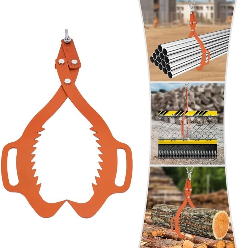 21" 1500LBS Forstzange für Baumstämme Verladezange für Holz Holzzange Baumstämme Größ Schleppzange Rückezange Stahl Hebe...