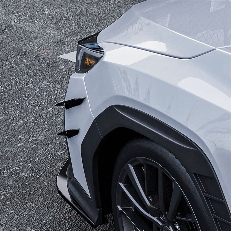 Auto-Frontstoßstange, Außenseite, Splitter, Spoiler, Canard-Verkleidung für WRX STI VB 2022+, Glänzend Schwarz