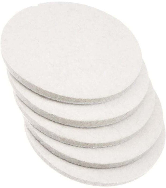 5 pezzi di feltro di lana per lucidatura 125 mm x 10 mm (L x P) per vetro, plastica, metallo, marmo, cucina, bagno, levi...