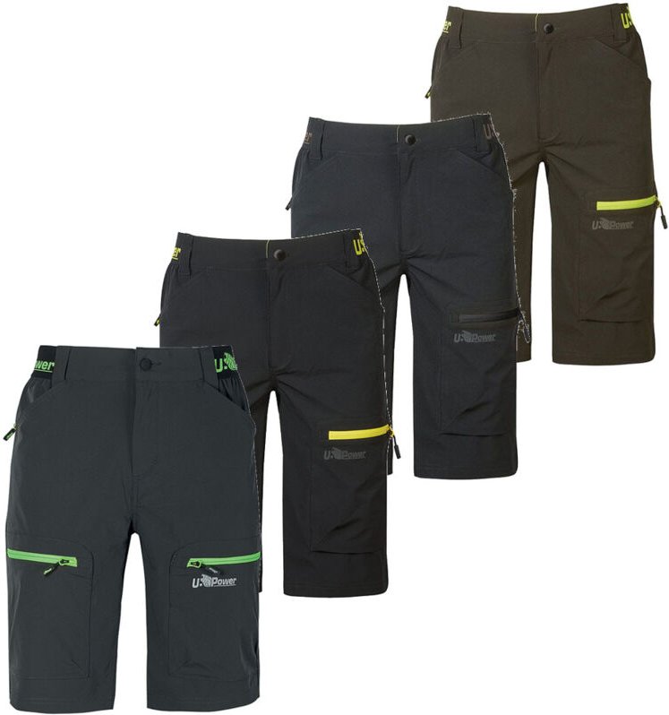 Arbeits-Bermuda ARES - Grau/Grün S - FR (38/40) - EU (44/46)