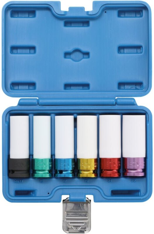 Kraft-Schoneinsatz-Satz Antrieb Innenvierkant 12,5 mm (1/2') sw 15 / 17 / 19 / 21 / 22 mm / MS17 6-tlg.