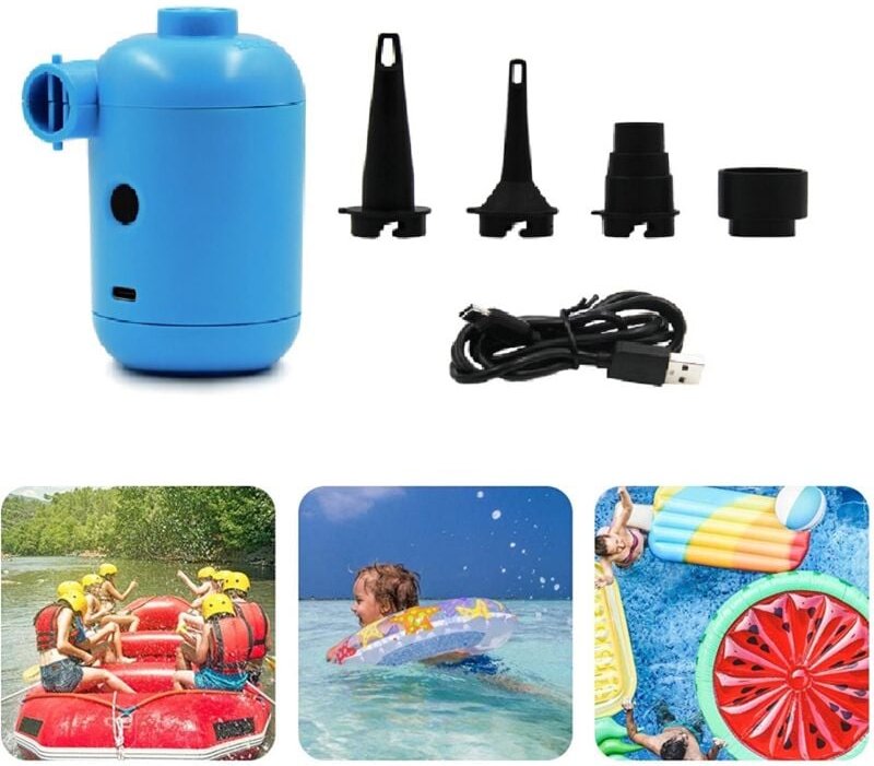 Matratzenaufblasgerät, elektrische aufblasbare Pumpe, elektrische Luftpumpe für Schwimmbad-Schlauchboote, elektrisches B...