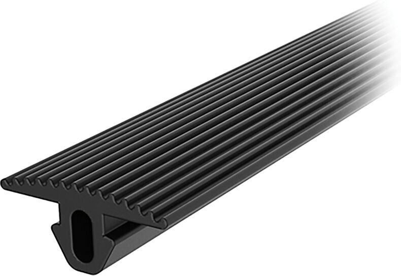 Fath Abdeckprofil Item System zum Abdecken der Aluprofile mit Nut 8, Kunststoff NBR schwarz - 1 Meter