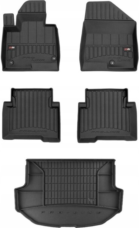 SET 3D Gummifußmatten Hyundai Santa Fe 3 2012-2018 5 Sitze