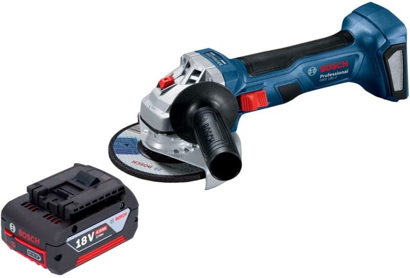Bosch gws 18V-7 Professional Akku Winkelschleifer 18 v 115 mm Brushless + 1x Akku 4,0 Ah - ohne Ladegerät