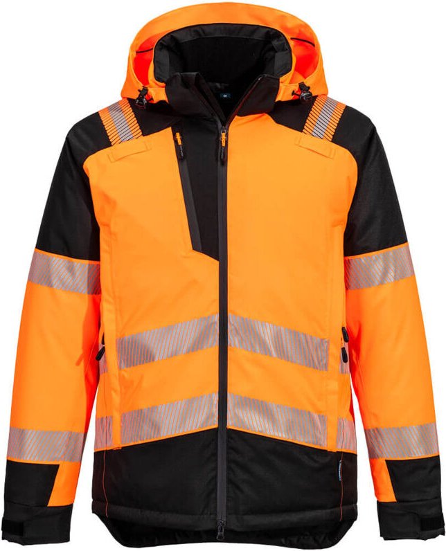 Winterparka Hv Pw3 - Größe XL - Orange/Schwarz - Portwest