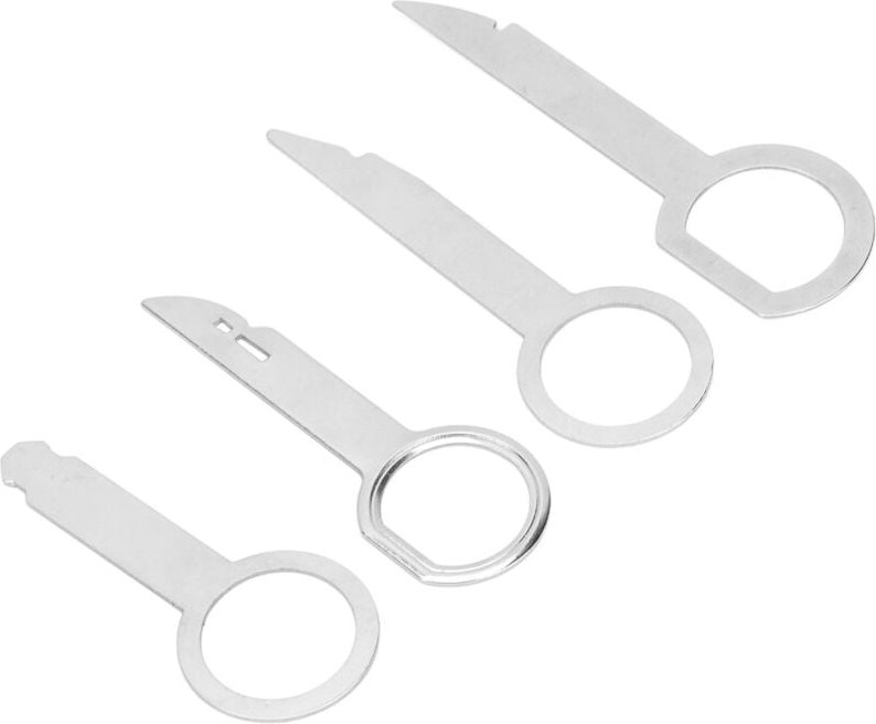 Universelles Autoradio-Ausbauwerkzeugset, Edelstahl, CD-Player-Entriegelungsschlüssel, Ersatzwerkzeug für Ford, 4-teilig...