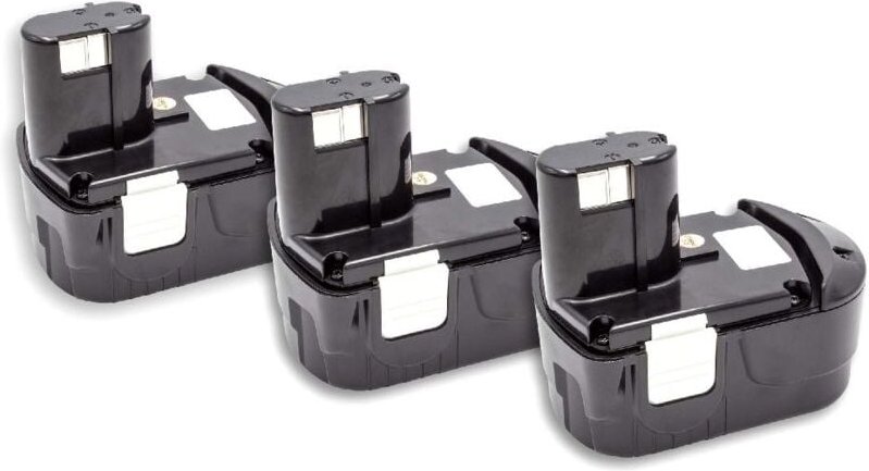 3x Akku kompatibel mit Hitachi dv 18DVKS, ub 18DL, rb 18DL, ub 18D, kc 18DA, g 18DL, g 18DLX Elektrowerkzeug (1500 mAh, ...