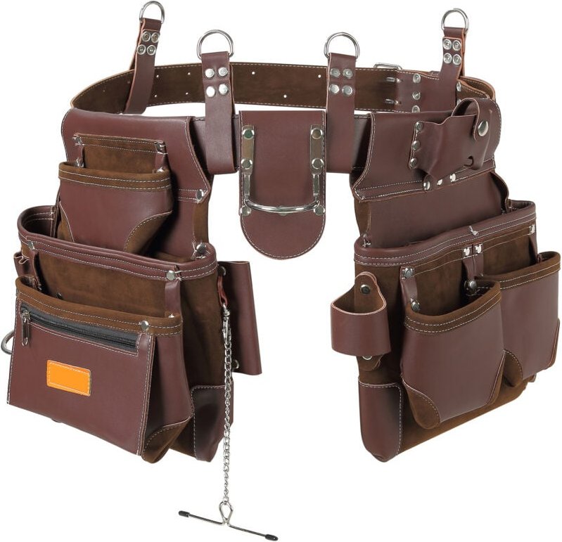 Werkzeuggürtel, 22 Taschen, verstellbar von 29 bis 54 Zoll, strapazierfähige Werkzeugtasche aus hochwertigem pu für Elek...