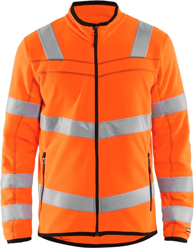 Arbeitsjacke aus Mikropolar mit hoher Sichtbarkeit 4941 – Neonorange XS