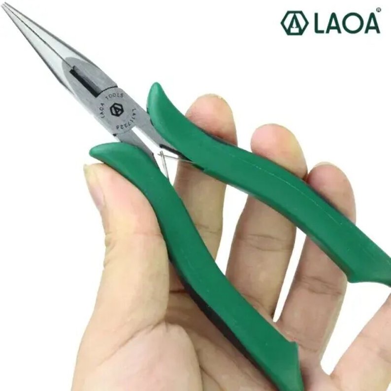 Mini-Spitzzange, Flachzange, Rundzange ohne Zähne