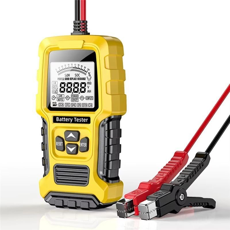Autobatterietester, 12 V, 24 V, Batteriesystemerkennung, Autobatterieanalysator für Auto, Motorrad, Batterie-Starttestwe...