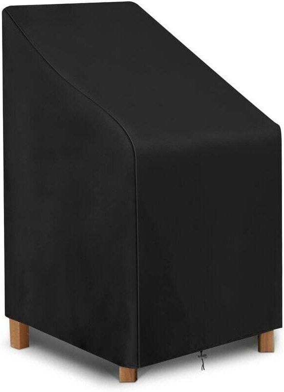 Gartenstuhl-Überzug, Schutzhülle für stapelbare Stühle, wasserdichter Outdoor-Stuhlüberzug aus Oxford-Gewebe (64 x 64 x ...