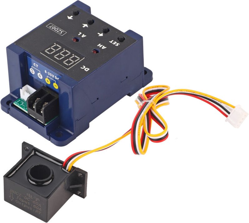 Digitaler DC-Überlaststrom-Messsensor SZD07 DC8-35V für elektrische Schaltungen.