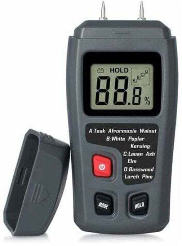 Tragbares Holzfeuchtemessgerät, LCD-Feuchtigkeitsmesser für Holzfeuchtedetektoren, zur Messung der Feuchtigkeit von Bren...