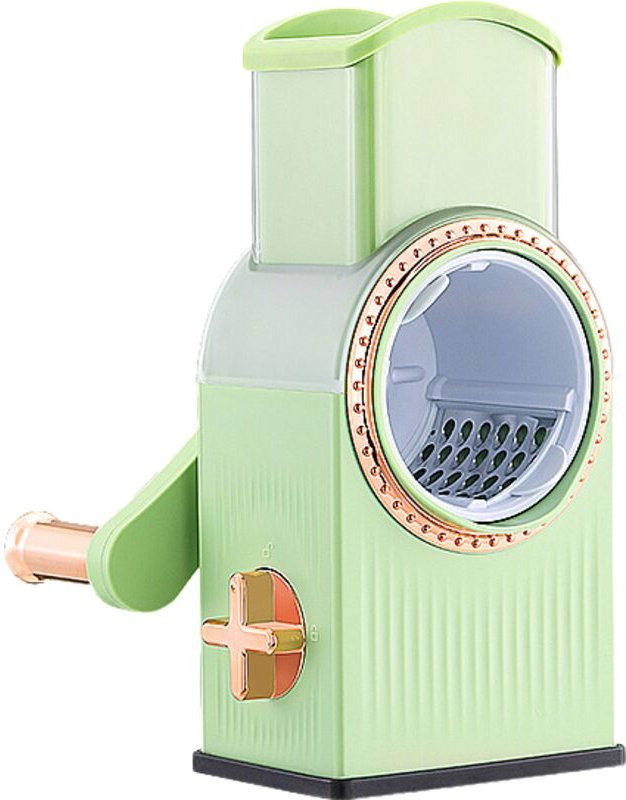 Käsereibe mit Handkurbel – Trommelreibe mit abnehmbarem Trommelmesser – manueller Gemüsehobel – professionelle Küchenrei...