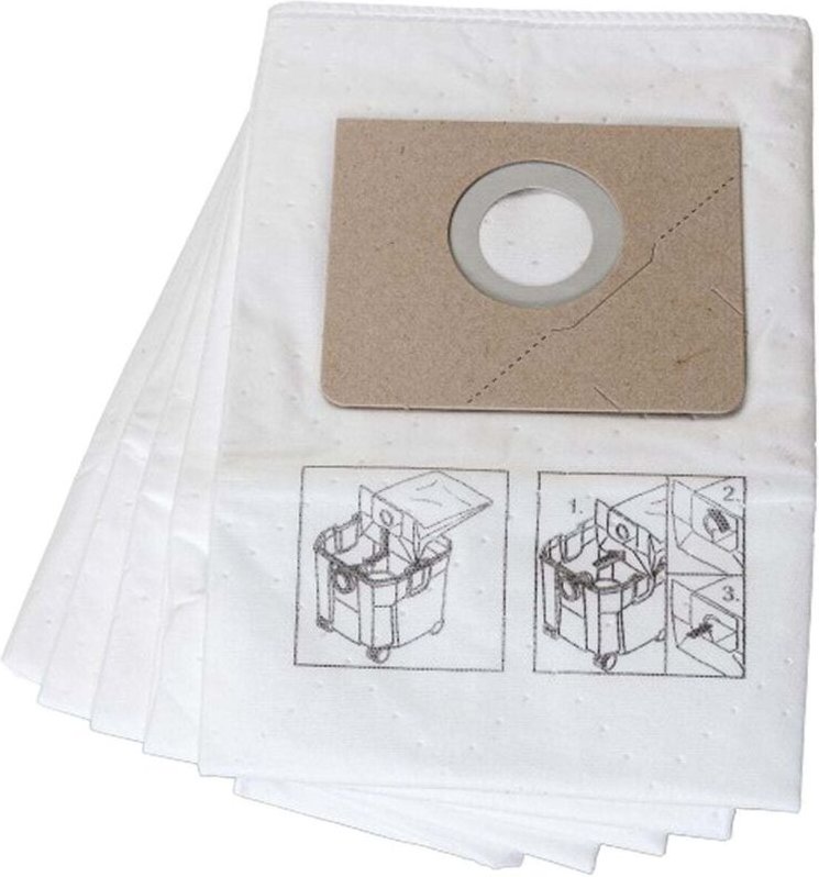 5x Vliesfiltersack Premium Dustex 35 lx, Dustex 35 mx - 31345251010 - Fein