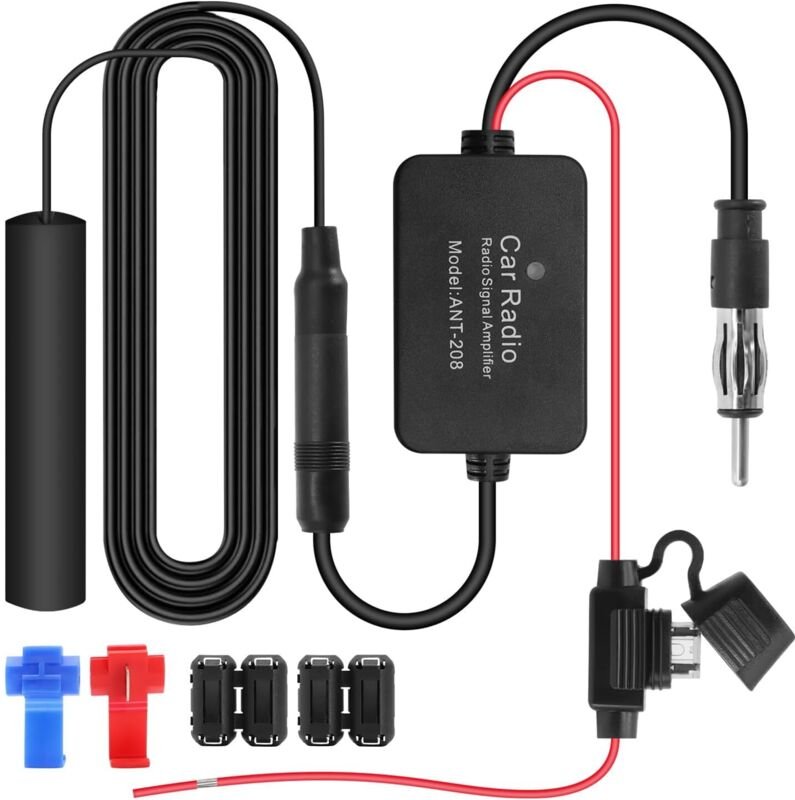 12-V-DAB-Autoantenne, kompatibel mit DAB/FM/AM-Radios, DAB/FM-Autoantenne für modifizierte Autoradios, Autoantenne für F...