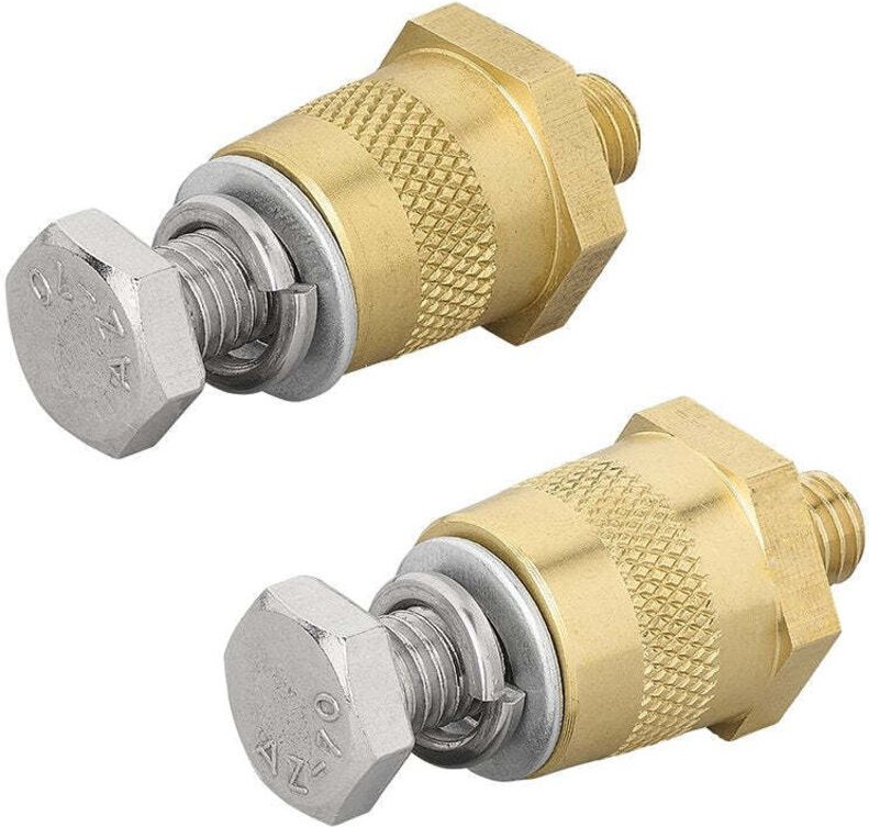 Batteriepolsatz messing m8 mit schraube und unterlegscheibe