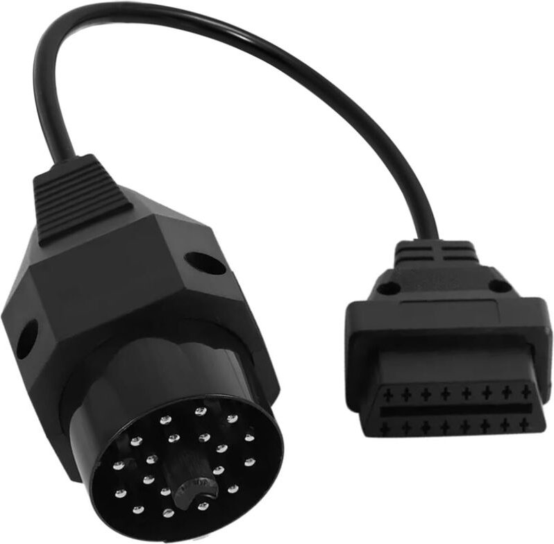 OBD-Stecker 20-polig rund auf OBD2-Buchse 16-poliger Stecker-Adapterkabel, Stecker für 20-poligen OBDII-Autodiagnosescan...