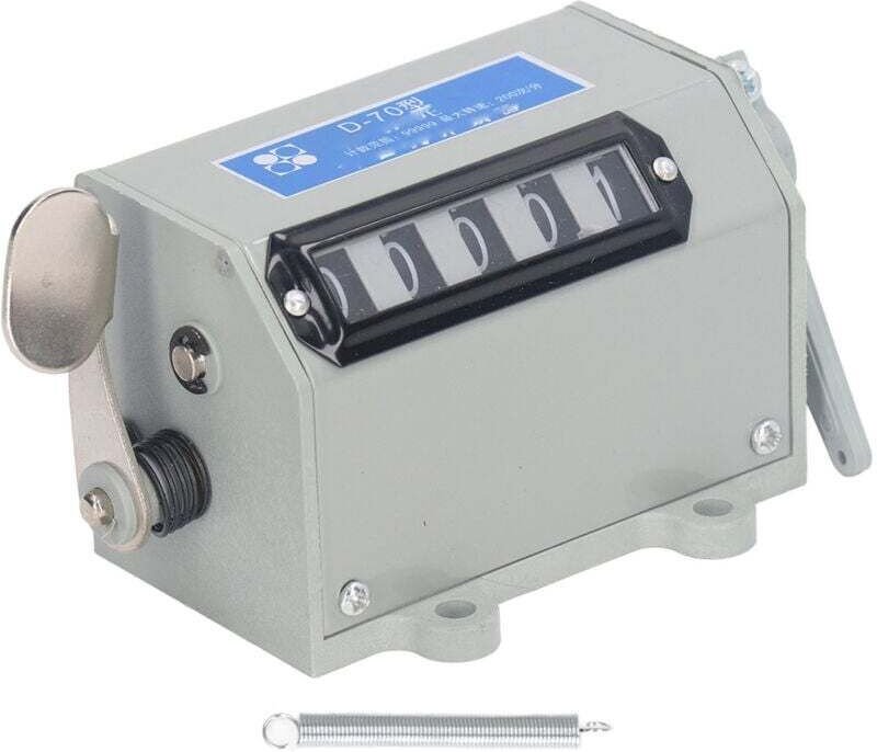 Compteur de Traction 5 Chiffres Réinitialisable Mécanique Comptage Manuel Machine Outil Précise 220 Volts