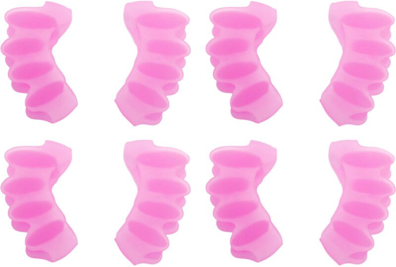 Set mit 8 Zehenspreizern aus Silikon, ergonomisches Design, leicht zu reinigen, überlappende Zehenkorrektoren, für Damen...